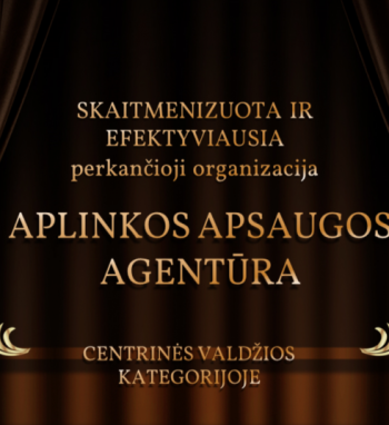 Aplinkos apsaugos agentūrai – apdovanojimas už efektyvius viešuosius pirkimus